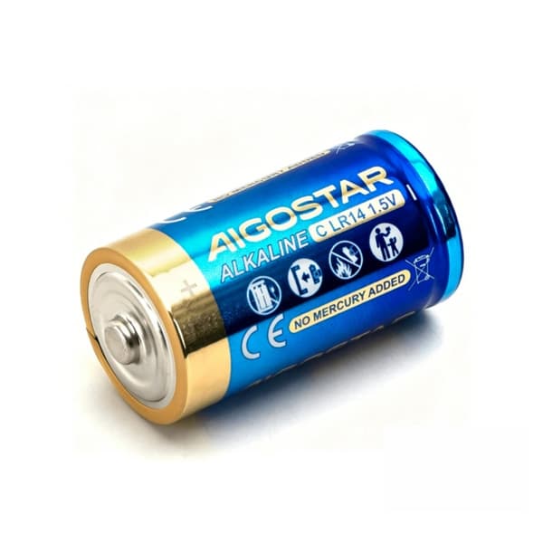 2 stk. Alkalinebatteri LR14 (C) 1,5V