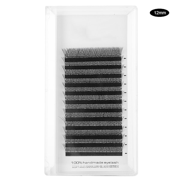 0,07 mm YY-formade täta lösögonfransar Ögonfransförlängning Transplantation av lösögonfransar (C-kurva) 12 mm