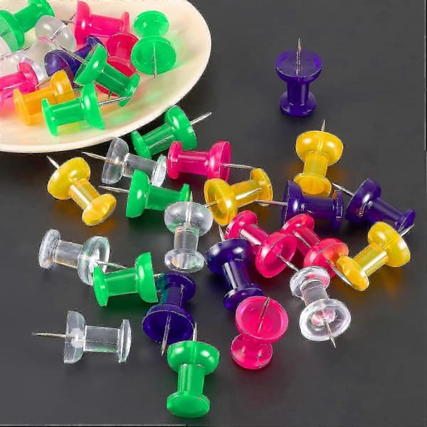 【03】40-pak 4,5 cm Jumbo tegnestifter til opslagstavle, store farvede tegnestifter store tegnestifter til