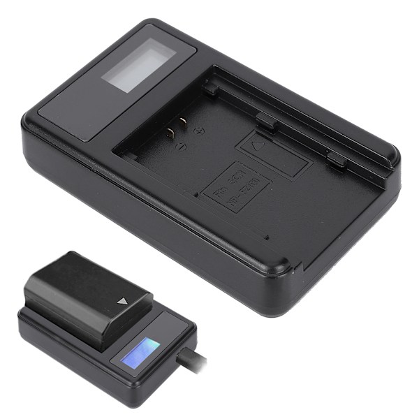 SEIVI NP FZ100 LCD Opladningsdisplay USB Enkelt Slot Kamera Batterioplader til Sony A7RIII A7R3 A9 7RM3