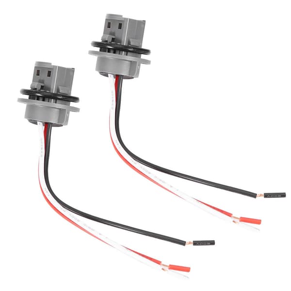 2 stk. T20 Stik 7443 Bilpæreholder Stik Adapter LED Bremselysforbindelse