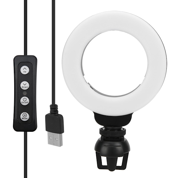 4 tuuman LED himmennettävä rengasvalo selfie-täyttövalo klipsillä suoraan videolähetykseen kannettavalle tietokoneelle, tabletille ja PC:lle