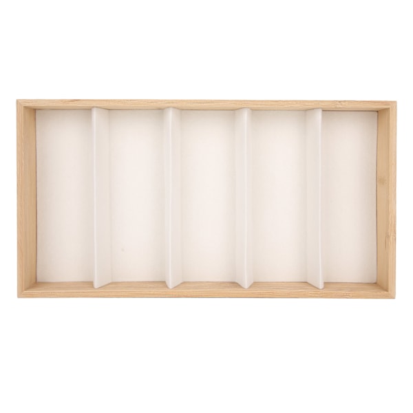 5 Fack Glasögon Förvaringslåda Träskydd Solglasögon Displayfodral Smyckesorganisatör Beige