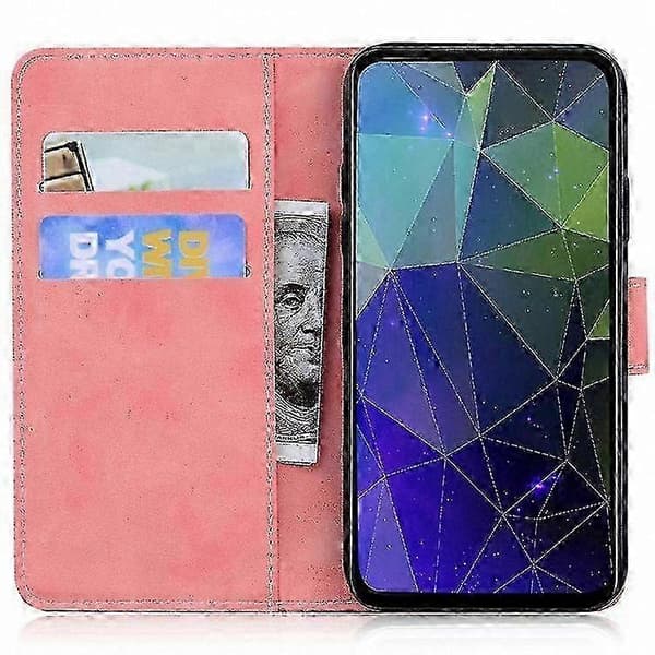 Pungcover med tigerpræget læder til Galaxy A26 5G Pink