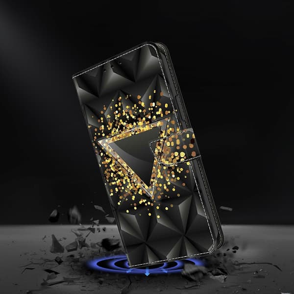 【03】For Samsung Galaxy A52 4G/ 5G/ A52s 5G Case Pattern Print Flip Folio Leather Phone Cover Rhombus