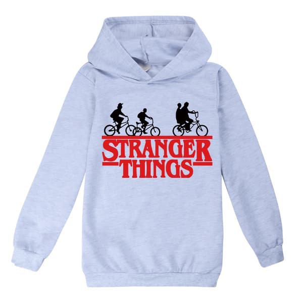 【03】Stranger Things Huppari Villapaita Syksy/Talvi Harmaa Grey 160cm