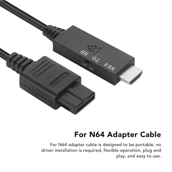 Plug and Play -sovitin N64-HDMI-muunnin Nintendolle