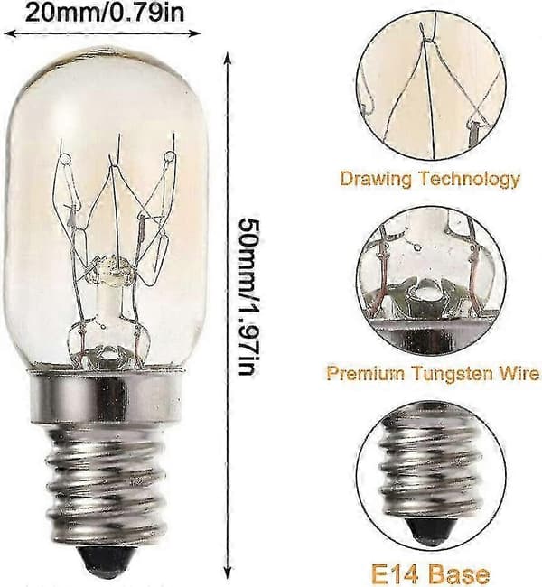 15W E14 Saltlampe, Lille Edison Skrue Varm Hvid 2700K