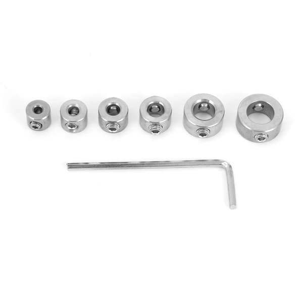 6st 3-10mm Borrdjup Stopp Bit Krage Set Borrningsbegränsningsring i Rostfritt Stål