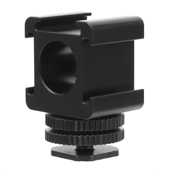 Metall Kamera Tri Hot Shoe Mount Adapter för Mikrofon LED Videoljus Monitor