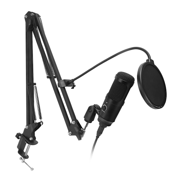 USB-kondensaattorimikrofonisetti PC-mikrofonisetti lähetyksiin laulamiseen nauhoittamiseen 20Hz–20KHz