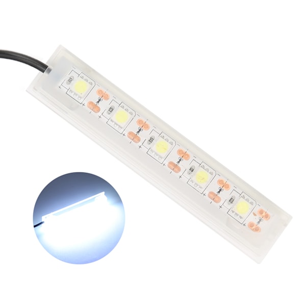 Akvarium LED-lampa Liten USB Betta Fisktank Vitt Ljus för Inomhus Akvarieväxter