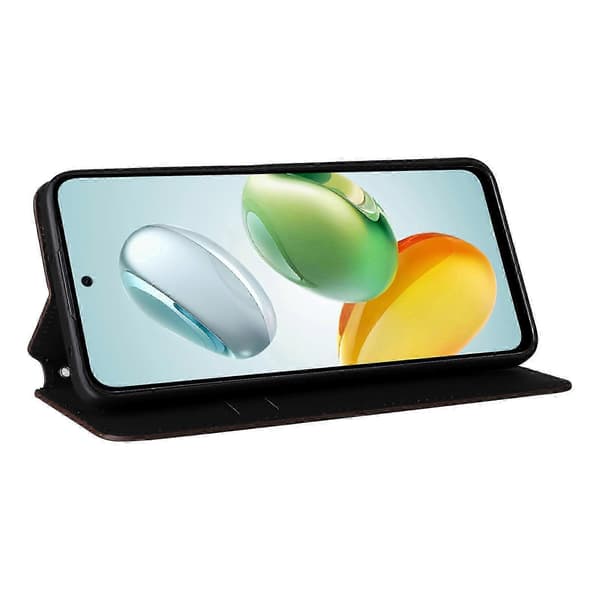 För Honor 200 Smart 5G/Play 60 Plus 5G-skal Rhombus Imprint PU-läderplånboksfodral Brown