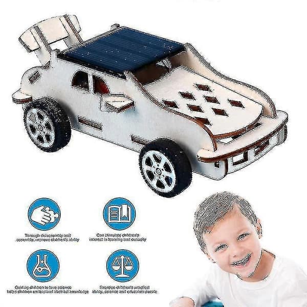 lille opfindelse samlet solbil kreativ model uden batteri børnelegetøj