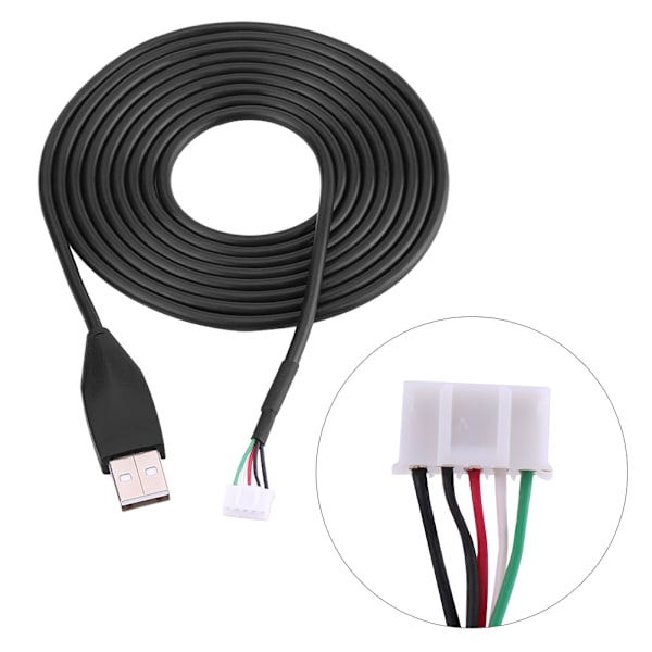 2 meter USB Muse Ledning Kabel Udskiftning Reparations Tilbehør Til Logitech MX518 Gaming Mus