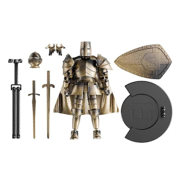 Actionfigurmodell, actionrobot flervaluta medeltida 360 huvud, flexibel, samlargul