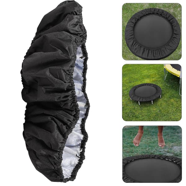1 stk. 38 tommer trampolin svampebeskyttelse sikkerhedsrund trampolinbeskyttelse reservedele trampolintilbehør sort (diameter 96 cm)