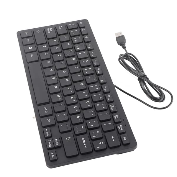 Kablet Mini Bærbar Spansk Tastatur USB Interface til Stationær Computer Ultratynd 78 Taster