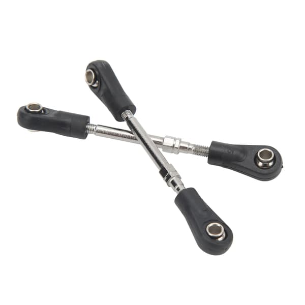 2 stk RC Servo Trækstang RC Servo Svingarm til ZD Racing 10421 1/10 RC Bil Sort Sølv