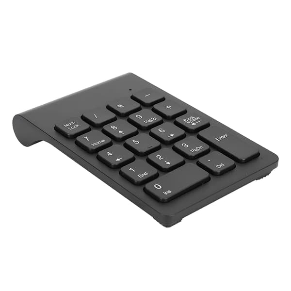 Mini Tastatur Trådløst Numerisk Tastatur 2.4G USB Ergonomisk Letvægts PC Computertilbehør Sort