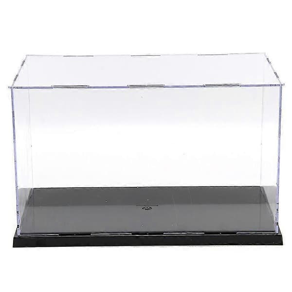30 cm plexiglas akryl display H-boks plastbase støvtæt figur trofæ G 30*30*20cm