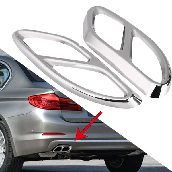 1 par avgasrörsskydd silver Passar Mercedes Benz A-klass W176 2016-2019