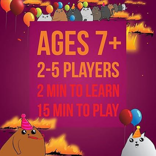Exploding Kittens - Kortspil Explosion Kitten Party Pack - Kortspil til voksne, teenagere og
