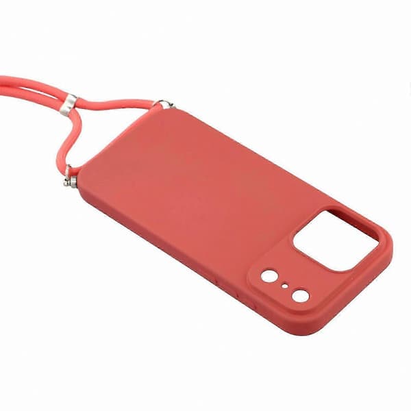 Mjukt TPU-telefonskal med fiberfoder och axelrem för 17 Pro-modeller Hawthorn Red