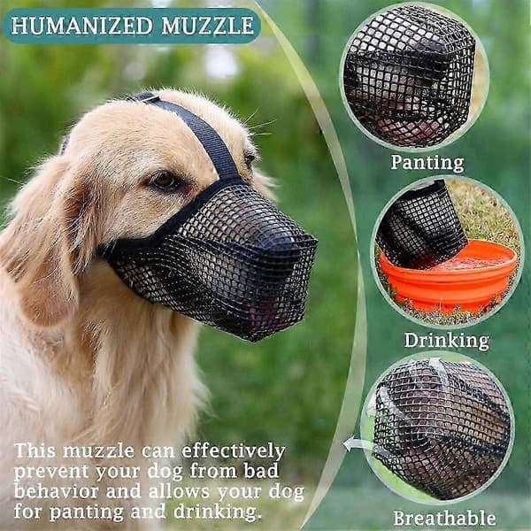 Komfortabel hundemundkurv forhindrer slikning og tygning sikkert Grey L