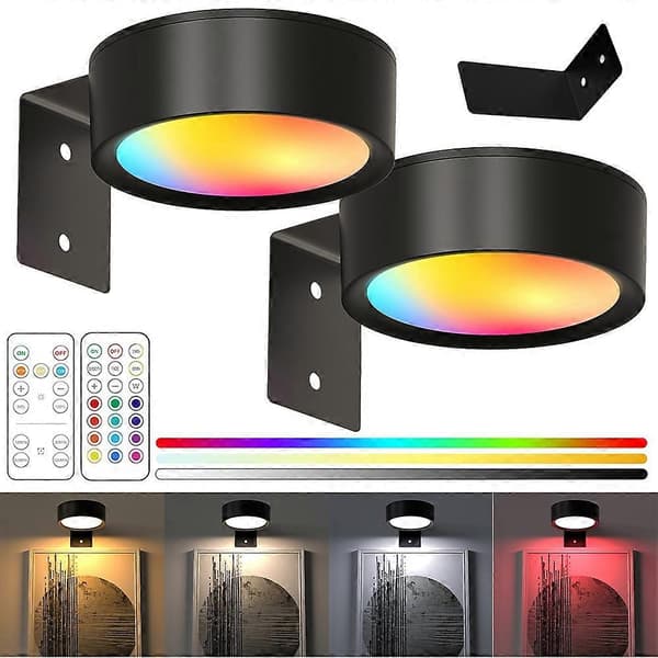 【03】Billedbelysning LED Kunstdisplay Lys Batteridrevet Dæmpbar Maleri Spotlight 13 Belysningstilstande til Malerier color