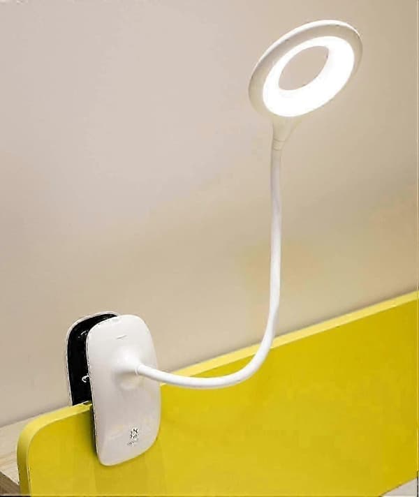 LED-lukulamppu klipsillä, himmennettävä, silmiä suojaava pöytävalaisin A, zxl White