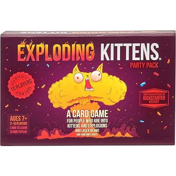 Exploding Kittens - Kortspil Explosion Kitten Party Pack - Kortspil til voksne, teenagere og