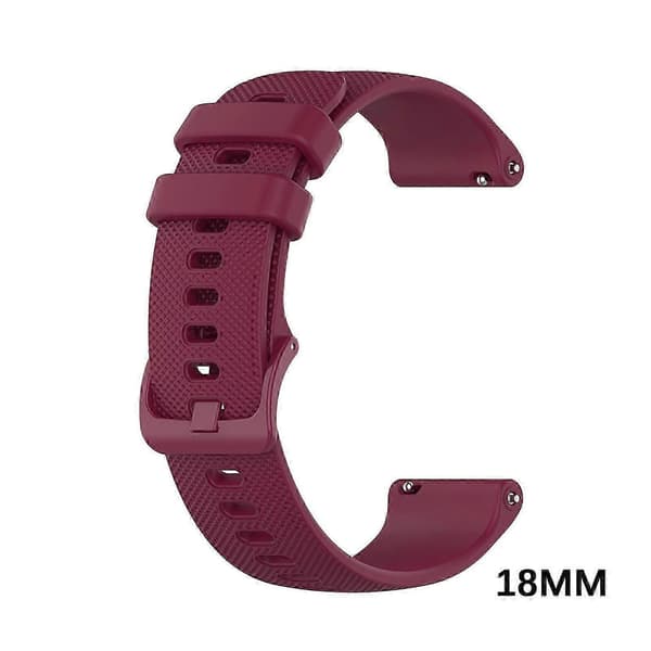Smartklockor Armbandsbyte Snabbkoppling Mode Sportarmband Klockarmband för Smartklockor Red Wine 18mm