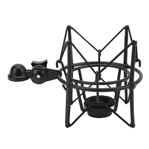 Mikrofon Shock Mount Clip Mic Anti Vibrationshållare för Livestreaming Inspelningsstudio Svart