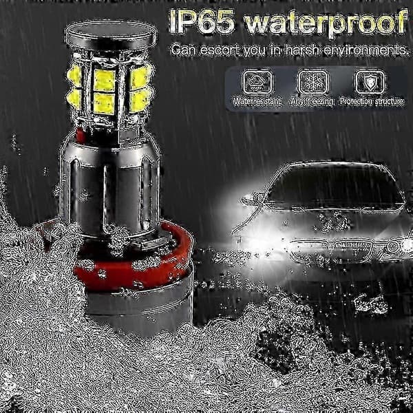 120W H8 LED Angel Eyes-strålkastare, 6000K felfria, 2 st. kompatibla med BMW E82 E90 E92 E93 E60 E61 E64 F01 F02