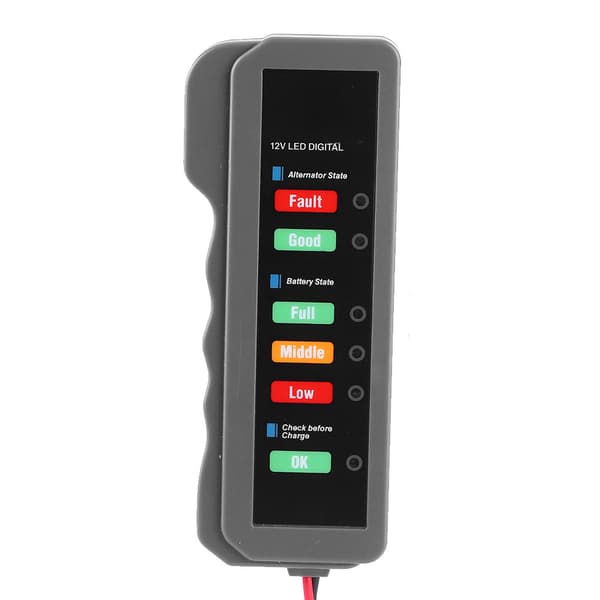 12V Bilbatteritestare 6LED-lampor Display Generatorstatuskontroll Automatiskt diagnostikverktyg