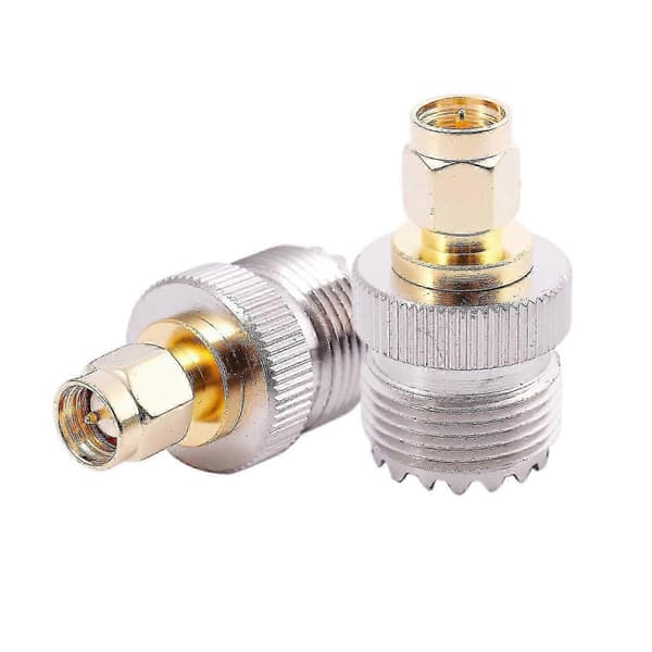 2x SMA-han til UHF-hun SO239 SO-239 Jumperstik RF-adapter Tilslut PL-259 Kultaa