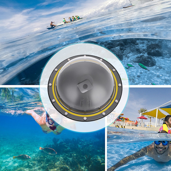 TELESIN Professionell Dome Port Vattentätt Fodral för GoPro Hero 5/6/7 Kamera