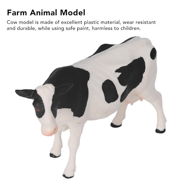Solid Simulation Ko Model Levende Plast Børn Gårddyr Model Legetøj til Fantasi og Kreativitet Stimulation