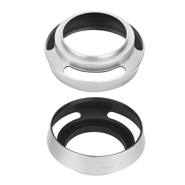 2 st Aluminiumlegering Ihålig Objektivskydd 39 mm för Leica Kamera Silver