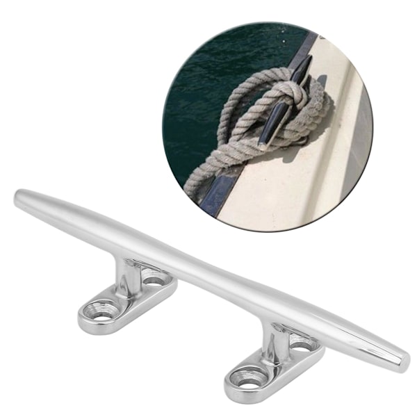 6\" Rustfrit Stål Marine Båd Dock Dæk Reb Klampe Hul Base Pullert