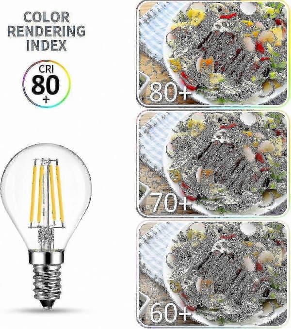 E14 G45 LED-pære, 4W varm hvid 2700K, ikke-dæmpbar, 6-pak, energiklasse E