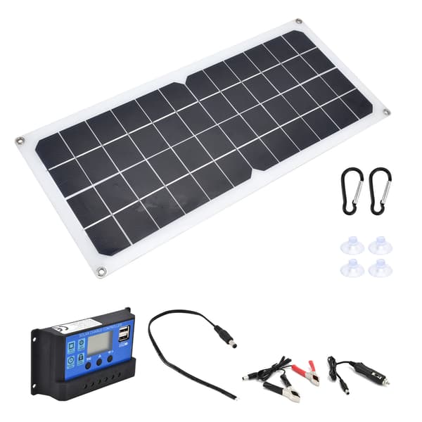 10W solpanel opladersæt med 60A controller, dobbelte USB-hunporte til autocampere, både, fly, satellitter