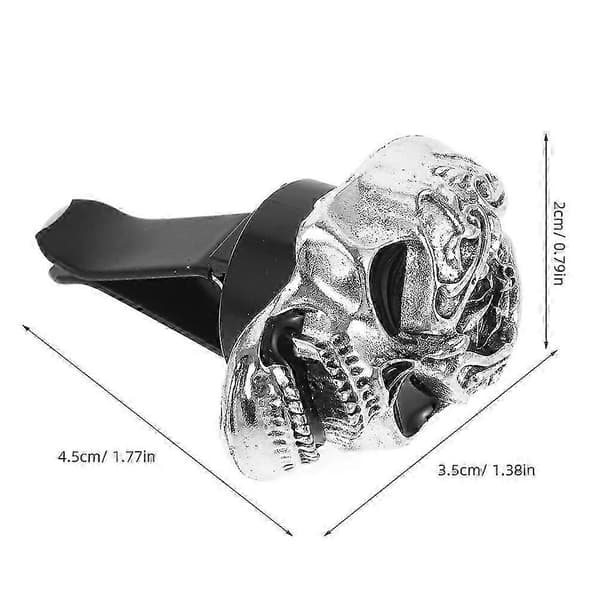 Bilduftfriskerclips, 2 stk., retro aluminiumsventil til bilen, Halloween-dekoration