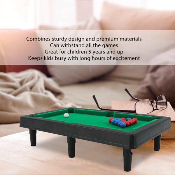 Mini Poolbord Interaktiv Simulation Miniature Billard Pool Spilsæt til Skrivebordsdekoration Ornament