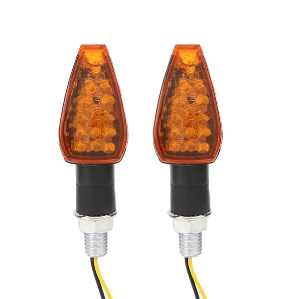 2 STK Motorcykel 14LED Blinklys Styrelampe Indikator Tilbehør Passer til Yamaha Gul Linse