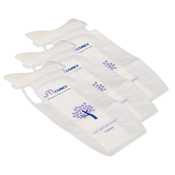 12 stk. 700ML Engangs urinposer Bærbare Effektiv Forsegling Foldbar Unisex Urinpose