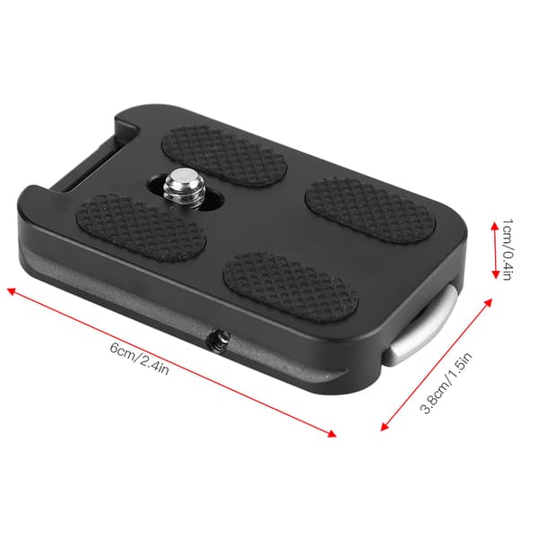 QR-60 Quick Release Plate 1/4\" Skruemontering med Remspænde til Arca Swiss Kuglehoved Stativ
