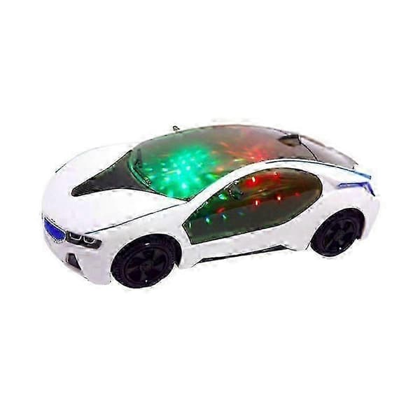 3D LED Billegetøj Blinkende Lys Billegetøj Undgår Automatisk Forhindringer Drejer