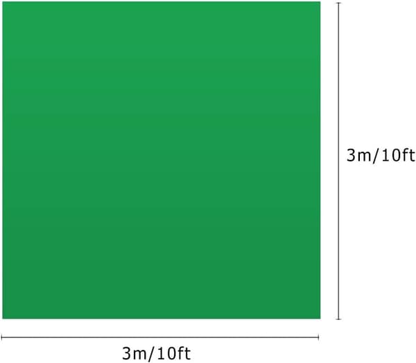【03】x 3 m Professional Green Screen Background, Studio Photography Backdrop, Washable Durable Polyester-Cotton Fabric Seamless One-Piece Design